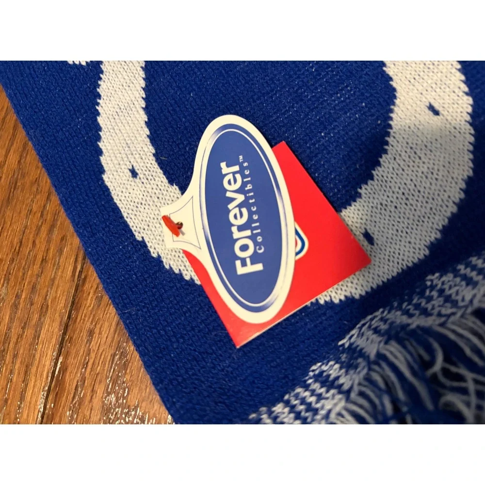 Forever Collectibles‎ Indianapolis Colts NFL Knit Scarf Blue White Fringe NWT